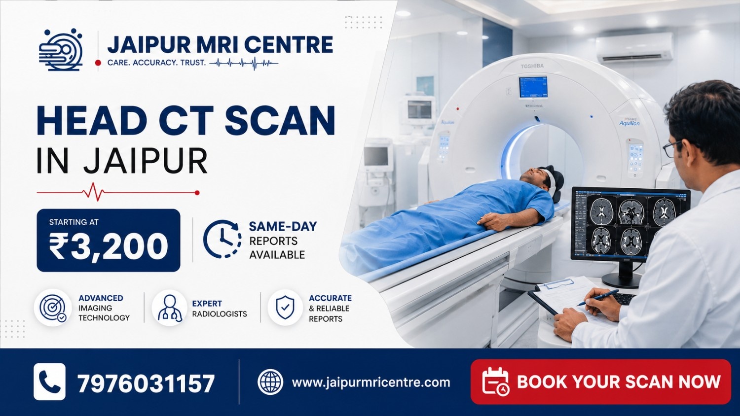 Head CT scan in Jaipur Starting at ₹3200