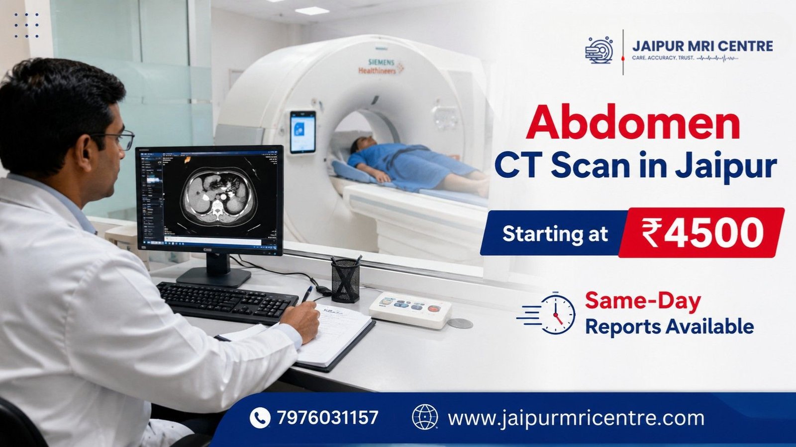 Abdomen CT Scan in Jaipur Starting at ₹4500 Same-Day Reports Available