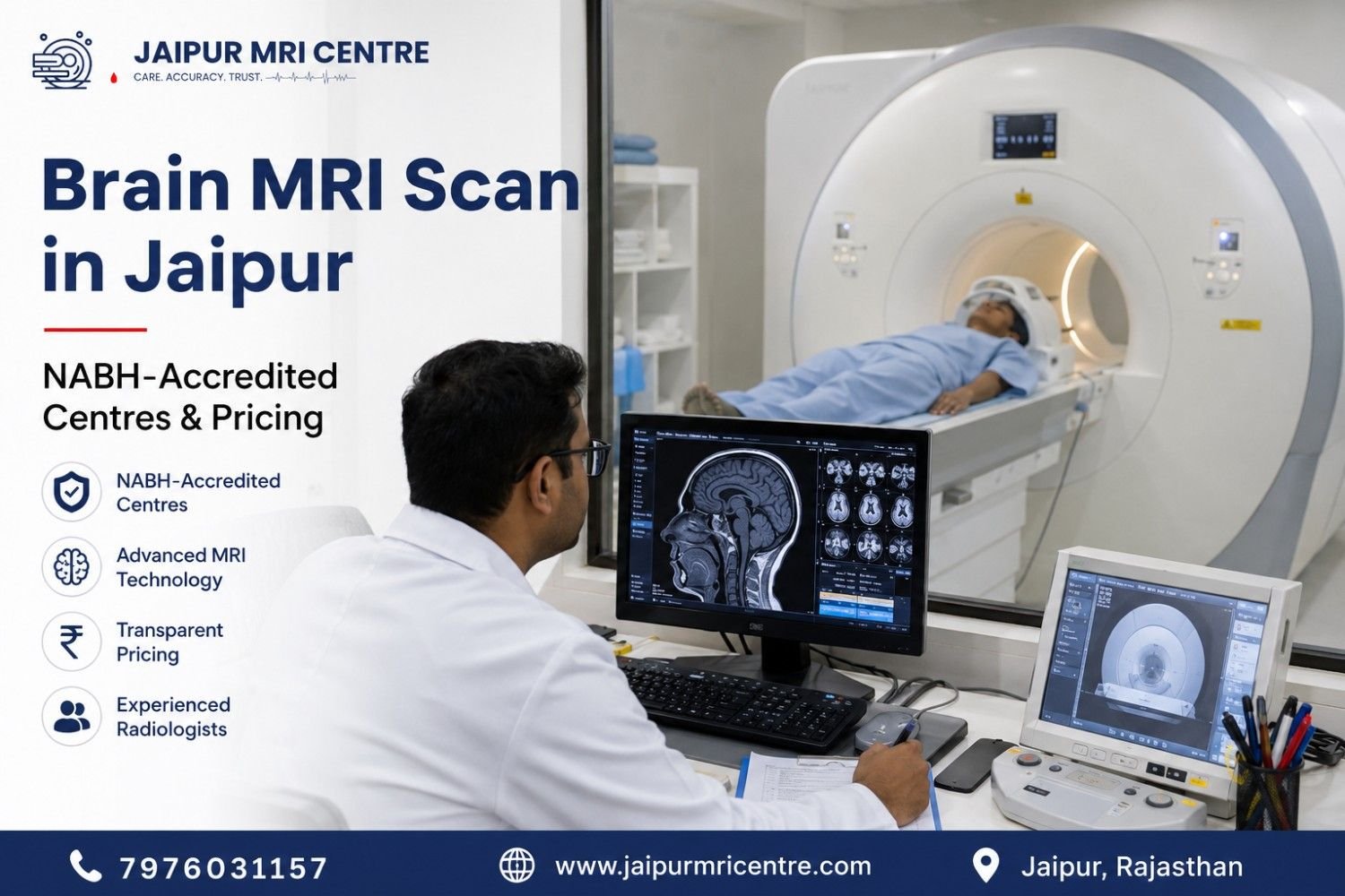 Brain MRI scan in Jaipur NABH-Accredited Centres & Pricing