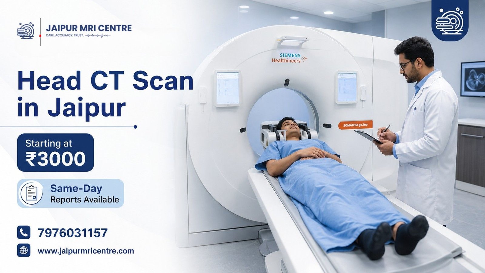 Head CT scan in Jaipur Starting at ₹3000 Same-Day Reports Available