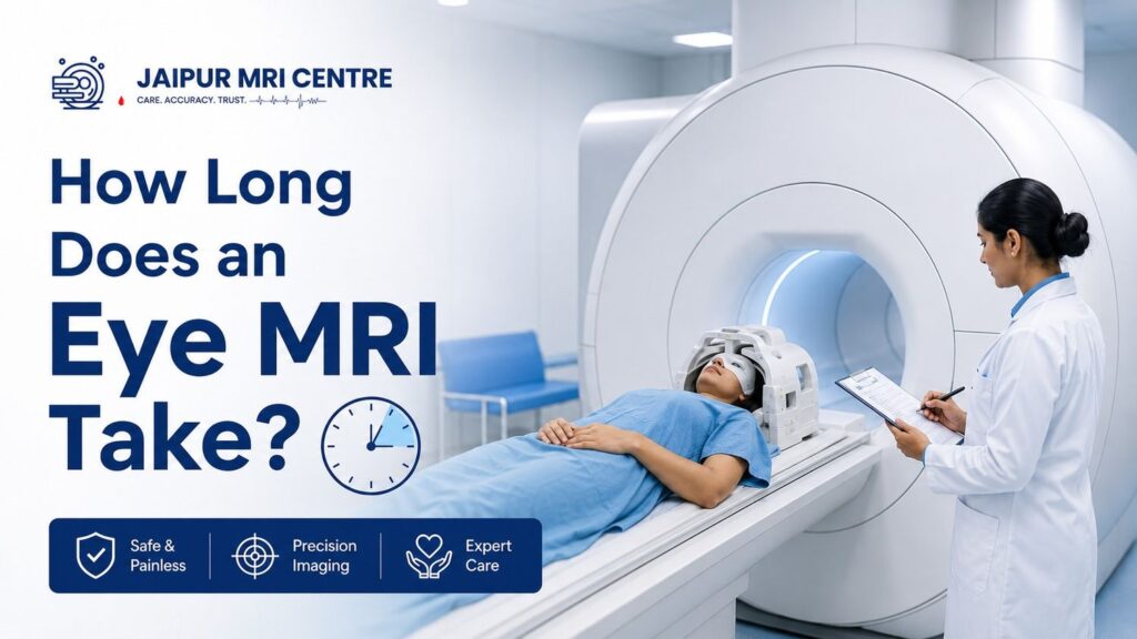 How long does an eye MRI take?